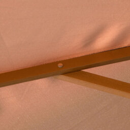 Outsunny 3(M) Wooden Garden Parasol Sun Shade Outdoor Umbrella Canopy Khaki - thumbnail 9