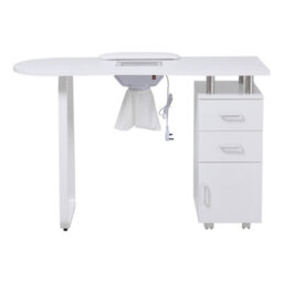 Living And Home White 2 Drawers Nail Desk Manicure Table With Dust Collector,120Cm W - thumbnail 4