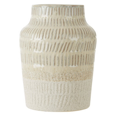 Orsina Modern Ceramic Vase For Home Decor, Embossed Design Flower Vase For Contemporary Spaces, Modern Small Vase - image 1