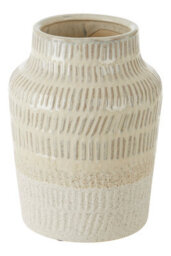 Orsina Modern Ceramic Vase For Home Decor, Embossed Design Flower Vase For Contemporary Spaces, Modern Small Vase - thumbnail 5