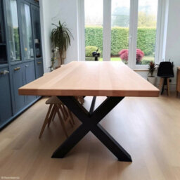 TRL Handmade Furniture Elegant Beech Dining Table  - Natural - thumbnail 2