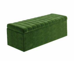 Safar 4Ft6 Ottoman Storage Box - Forest Green Plush Velvet - thumbnail 4