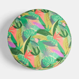 Ohs Palm Print Round Outdoor Garden Cushion Water Resistant - thumbnail 3