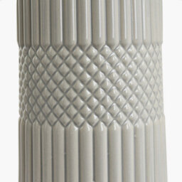 Pacific Lifestyle Grey Geo Textured Tall Ceramic Table Lamp - thumbnail 7