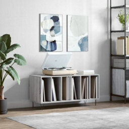 Walplus Record Cabinet Grey Sonoma 100X38X48 Cm Engineered Wood - thumbnail 1