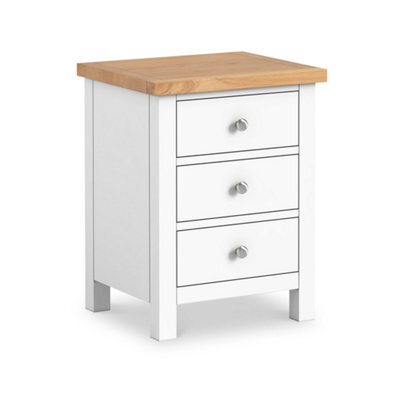 Farro Xl White Bedside Table Fully Assembled - By Roseland Furniture - image 1