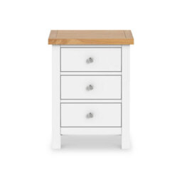 Farro Xl White Bedside Table Fully Assembled - By Roseland Furniture - thumbnail 3