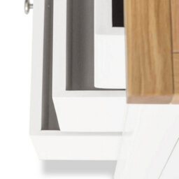 Farro Xl White Bedside Table Fully Assembled - By Roseland Furniture - thumbnail 7