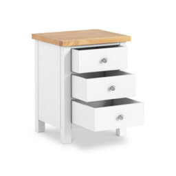 Farro Xl White Bedside Table Fully Assembled - By Roseland Furniture - thumbnail 4