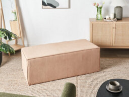 Beliani  Pouffe Vinita Corduroy Beige - thumbnail 2