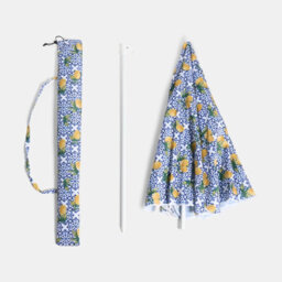 OHS Parasol Umbrella Garden Outdoor Canopy Patio Sun Shade Beach, Blue Tiles - 1.8M - thumbnail 6