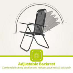 Royalford Folding Camping Chairs For Portable Folding Garden Chairs Outdoors - thumbnail 4