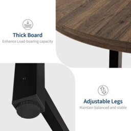 Round Dining Table 120Cm Kitchen Dining Table With Metal Frame - thumbnail 6