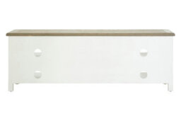 Orsina Media Unit With 4 Shelves,white Birch Storage Cabinet With 2 Drawers,tv Display Unit With Av Cable Holes - thumbnail 4