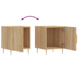 Berkfield Bedside Cabinets 2 Pcs Sonoma Oak 40X40X50 Cm Engineered Wood - thumbnail 9