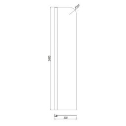 FNX Bathrooms Waterproof 600mm Vanity Unit With Single Ended Bath, Gloss White Panels & Chrome Profile Bath Screen - thumbnail 7