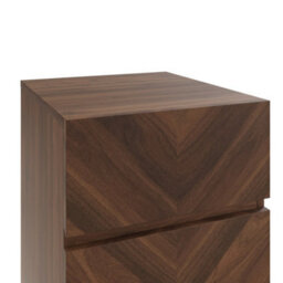 3 Drawer Bedside Tables Pair Royal Walnut - thumbnail 4
