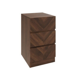3 Drawer Bedside Tables Pair Royal Walnut - thumbnail 1