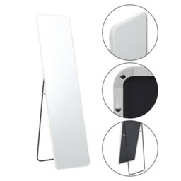 Living And Home Full Length Mirror Freestanding Or Wall Mounted Floor Mirror Rectangle Framed Mirror,white 37 Cm X H 147 Cm - thumbnail 4