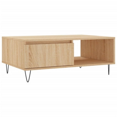 Berkfield Sturdy Coffee Table Sonoma Oak 90X60X35 Cm Engineered Wood - image 1