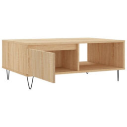 Berkfield Sturdy Coffee Table Sonoma Oak 90X60X35 Cm Engineered Wood - thumbnail 6