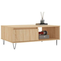 Berkfield Sturdy Coffee Table Sonoma Oak 90X60X35 Cm Engineered Wood - thumbnail 3