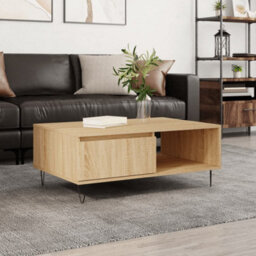 Berkfield Sturdy Coffee Table Sonoma Oak 90X60X35 Cm Engineered Wood - thumbnail 2