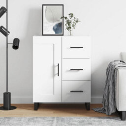 Berkfield Modern Sideboard White 69.5X34X90 Cm Engineered Wood - thumbnail 2
