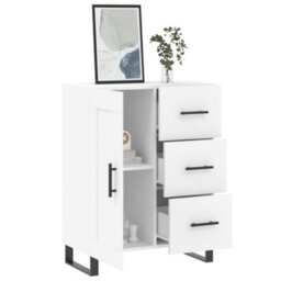 Berkfield Modern Sideboard White 69.5X34X90 Cm Engineered Wood - thumbnail 4