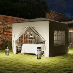 Outsunny 3 X 3(M) Upf50+ Pop Up Gazebo With Sides And Carry Bag, Sand - thumbnail 8