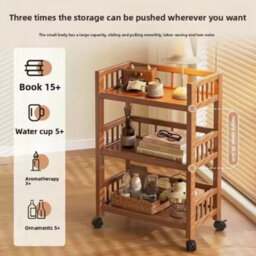 3 Tier Rolling Storage Trolley Cart With Wheels For Kitchen Bathroom Laundry Utility Organizer Rack - thumbnail 6