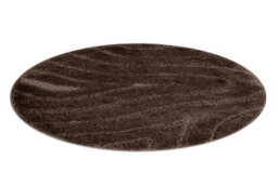RugsX Bathroom Rug Supreme Circle Waves, Non-Slip, Soft - Brown Circle 50 Cm - thumbnail 2