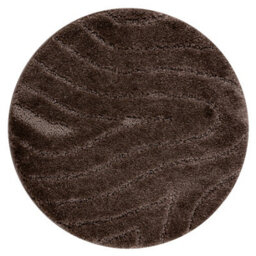 RugsX Bathroom Rug Supreme Circle Waves, Non-Slip, Soft - Brown Circle 50 Cm - thumbnail 4