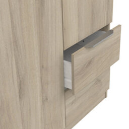 FurniComp LTD Furnicomp Chicago 3 Door 2 Drawer Oak Effect 120Cm Space Saving Triple Wardrobe - thumbnail 4