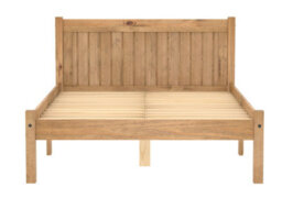 Save On Goods UK 4Ft6 Double All Pine,waxed Wood Bed Frame.wooden Shaker Style,low Footend Bedstead - thumbnail 7