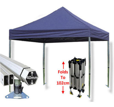 Crocodile Trading 3M X 3M Compact 40 Commercial Instant Shelter Pop Up Gazebos Frame & Canopy - Navy Blue - image 1