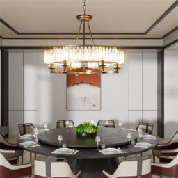 Vrygle 60Cm Modern Farmhouse Crystal Chandelier Black Antique Pendant Light Ceiling Fixture, 6-Lights - thumbnail 7