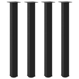 Berkfield Modern Bar Table Legs 4 Pcs Black 100-102 Cm Steel
