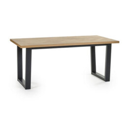 Oakham Premium Hilton 90Cm Oak Veneer Herringbone Dining Table