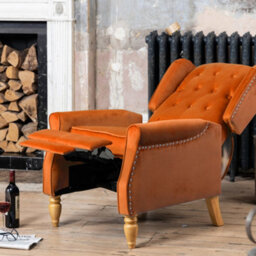 Annapoli Recliner Armchair - Orange - thumbnail 3