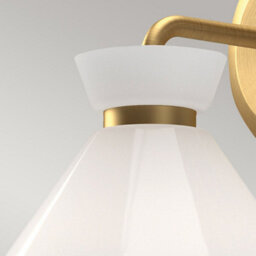 Luminosa Lighting Elstead Alora Mood Halston Dome Wall Lamp Contemporary Brushed Gold 1X E14 - thumbnail 5