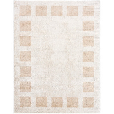 Livabliss Fossay Shaggy-Washable Beige Modern Hig Pile Living Bedroom Rug 160 X 213 Cm Easy Care, Non Shedding - image 1