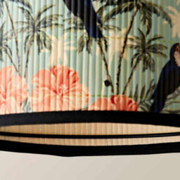 Valuelights Daintree Small Pastel Jungle Bamboo Drum Ceiling Lamp Shade And Bulb (D)25Cm - thumbnail 6