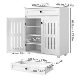 Levede Shoe Cabinet 4-Tier Door Entryway Storage Rack Organizer Cupboard - thumbnail 2