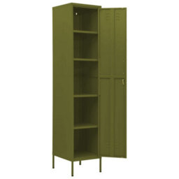 Berkfield Locker Cabinet Olive Green 35X46X180 Cm Steel - thumbnail 6