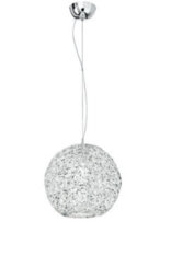 Luminosa Lighting Luminosa Astra Dome Pendant Ceiling Light Chrome, Crystals 35X37Cm - thumbnail 1