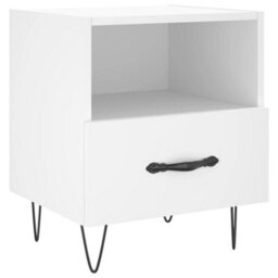 Berkfield Bedside Cabinets 2 Pcs White 40X35X47.5 Cm Engineered Wood - thumbnail 6