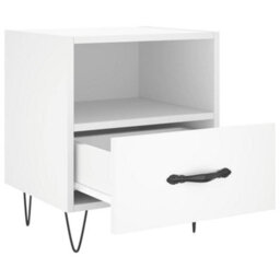 Berkfield Bedside Cabinets 2 Pcs White 40X35X47.5 Cm Engineered Wood - thumbnail 5