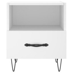 Berkfield Bedside Cabinets 2 Pcs White 40X35X47.5 Cm Engineered Wood - thumbnail 7