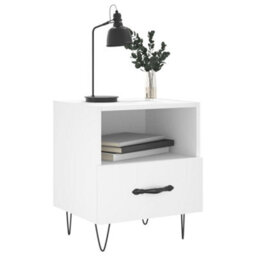 Berkfield Bedside Cabinets 2 Pcs White 40X35X47.5 Cm Engineered Wood - thumbnail 4